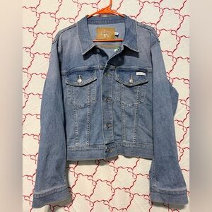 Calvin Klein Women’s Classic Trucker Jacket Light Bay XL NWT